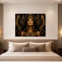 Ägyptische Königin als Acrylbild oder Kunstdruck in Gold und Schwarz