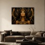 Ägyptische Königin als Acrylbild oder Kunstdruck in Gold und Schwarz