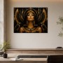 Ägyptische Königin als Acrylbild oder Kunstdruck in Gold und Schwarz