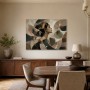 Elegante Porträtkunst als Wandbild oder Acrylbild mit abstrakten Formen