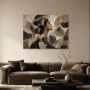 Elegante Porträtkunst als Wandbild oder Acrylbild mit abstrakten Formen