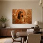 Ägyptische Muse als Wandbild oder Fine Art Print in Gold und Ocker
