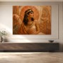 Ägyptische Muse als Wandbild oder Fine Art Print in Gold und Ocker