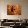 Ägyptische Muse als Wandbild oder Fine Art Print in Gold und Ocker