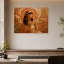 Ägyptische Muse als Wandbild oder Fine Art Print in Gold und Ocker