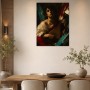 Porträt mit Laute als Leinwandbild oder Fine Art Print