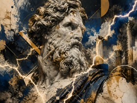 Antike Statue als Kunstdruck oder Modernes Wandbild mit dramatischer Wirkung Antike Statue als Kunstdruck oder Modernes Wandbild mit dramatischer Wirkung