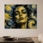 Expressives Porträt als Wandbild oder Acrylbild
