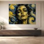 Expressives Porträt als Wandbild oder Acrylbild