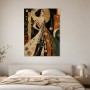 Elegante Frau in Goldtönen, Modernes Wandbild oder Kunstdruck