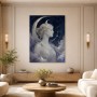 Mystische Mondgöttin als Kunstwerk oder Poster