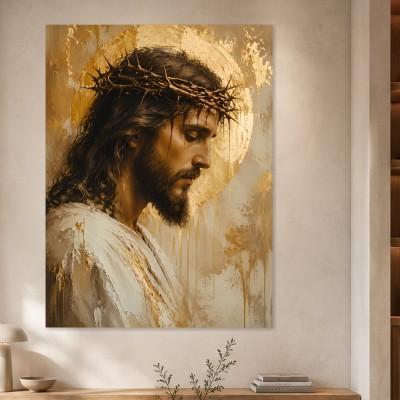 Christus mit Dornenkrone als Kunstdruck oder Leinwandbild