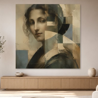 Porträt zwischen Moderne Kunst und Kunstdruck