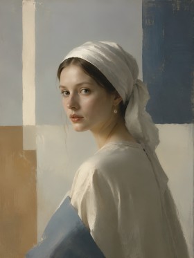 Elegantes Porträt zwischen Leinwand und Fine Art Print