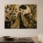 Elegante Frau mit Blättern als Kunstdruck oder Wandbild