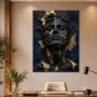 Elegantes Porträt als Acrylbild oder Fine Art Print mit Goldakzenten