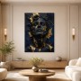 Elegantes Porträt als Acrylbild oder Fine Art Print mit Goldakzenten