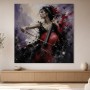 Ausdrucksstarke Cellistin als Kunstwerk oder Modernes Wandbild