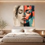 Ausdrucksstarkes Porträt zwischen Leinwand und Poster