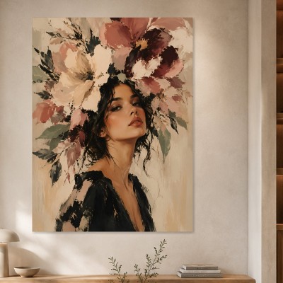 Florales Porträt als Leinwand oder Fine Art Print