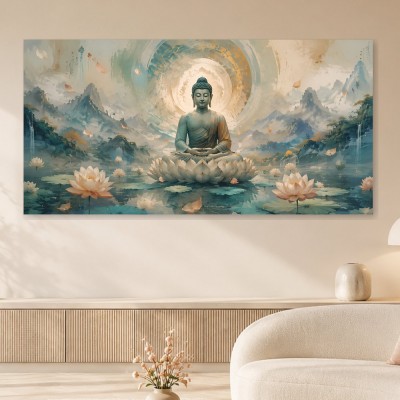 Buddha im Lotusgarten, Acrylbild oder Fine Art Print
