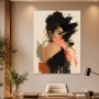 Porträt zwischen Acrylbild und Kunstdruck in expressiver Eleganz