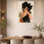 Porträt zwischen Acrylbild und Kunstdruck in expressiver Eleganz