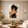 Porträt zwischen Acrylbild und Kunstdruck in expressiver Eleganz