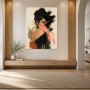 Porträt zwischen Acrylbild und Kunstdruck in expressiver Eleganz