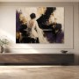 Elegante Frau am Flügel als Acrylbild oder Kunstdruck