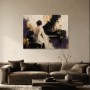 Elegante Frau am Flügel als Acrylbild oder Kunstdruck