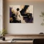 Elegante Frau am Flügel als Acrylbild oder Kunstdruck