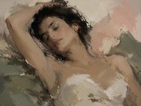Ruhiges Porträt zwischen Leinwand und Fine Art Print Ruhiges Porträt zwischen Leinwand und Fine Art Print