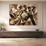 Abstraktes Wandbild oder Fine Art Print mit tanzendem Paar