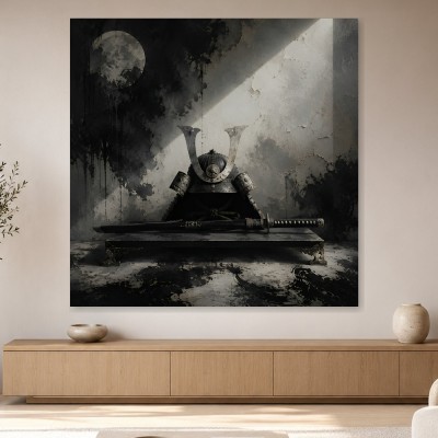 Samurai Helm und Schwert als Wandbild oder Kunstdruck