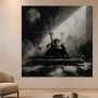 Samurai Helm und Schwert als Wandbild oder Kunstdruck