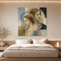 Klassische Porträt Kunst und modernes Wandbild in sanfter Harmonie