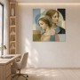 Klassische Porträt Kunst und modernes Wandbild in sanfter Harmonie