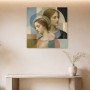 Klassische Porträt Kunst und modernes Wandbild in sanfter Harmonie