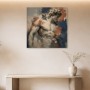 Klassische Skulptur in abstrakter Komposition, Acrylbild oder Kunstdruck