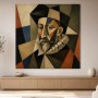 Kubistisches Porträt als Kunstdruck und Wandbild mit markanten Facetten