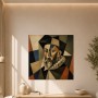 Kubistisches Porträt als Kunstdruck und Wandbild mit markanten Facetten