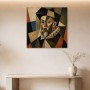 Kubistisches Porträt als Kunstdruck und Wandbild mit markanten Facetten