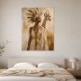 Exotisches Porträt mit Giraffe, Wandbild oder Kunstdruck