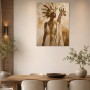 Exotisches Porträt mit Giraffe, Wandbild oder Kunstdruck