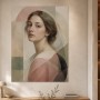 Porträt zwischen Moderne Kunst und Kunstdruck in sanften Naturtönen