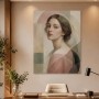Porträt zwischen Moderne Kunst und Kunstdruck in sanften Naturtönen