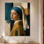 Porträt mit moderner Kunst als Leinwand oder Poster