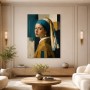 Porträt mit moderner Kunst als Leinwand oder Poster