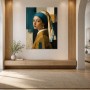 Porträt mit moderner Kunst als Leinwand oder Poster